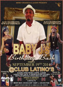 Baby J Birthday Bash 2014 flyer